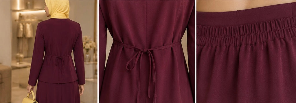 Amara Plum Skirt Set 🍂