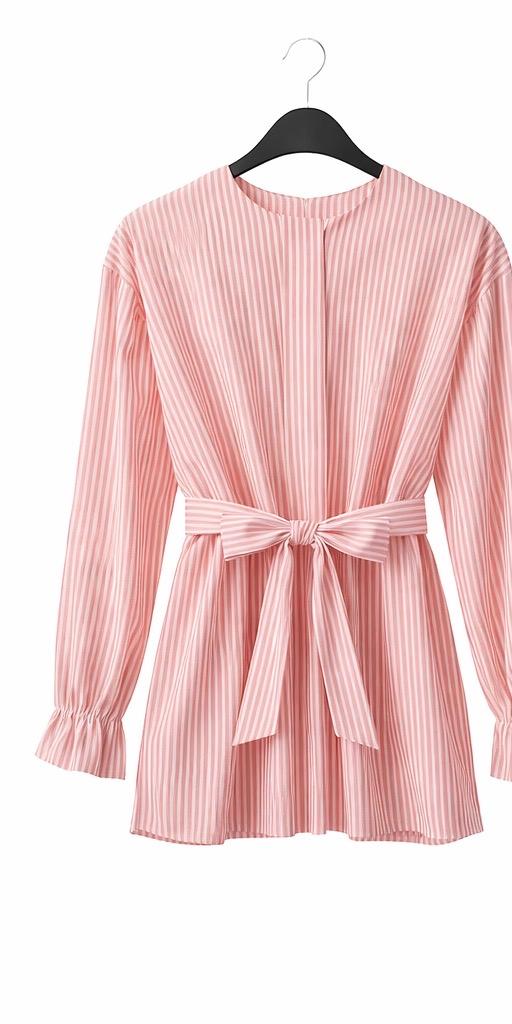 Blush Pink gestreepte Bloes Nr 7 ✨