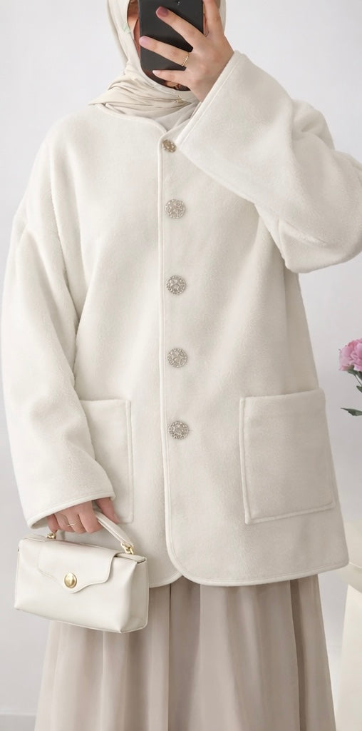 Luxe Teddy Mantel Kort Model Warm & Stijlvol ✨