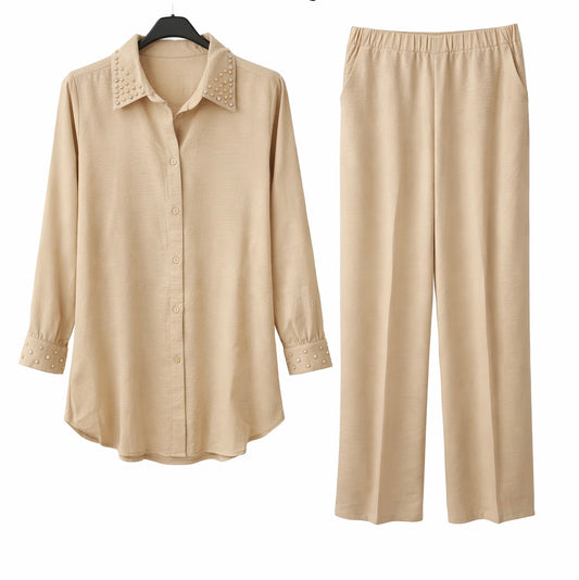 Pearl Elegance Beige Two-Piece Set Nr 10 ✨