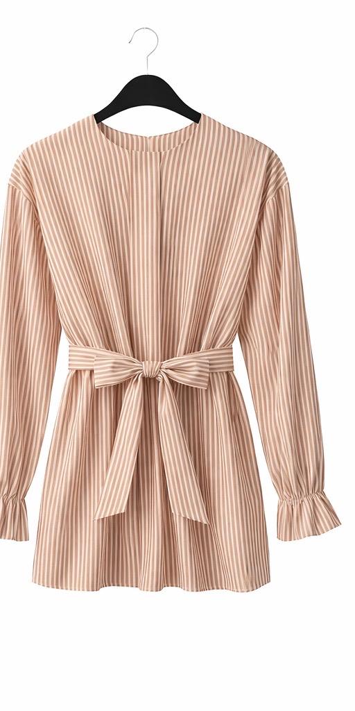 Sand Stripe Belted Bloes Nr 9✨