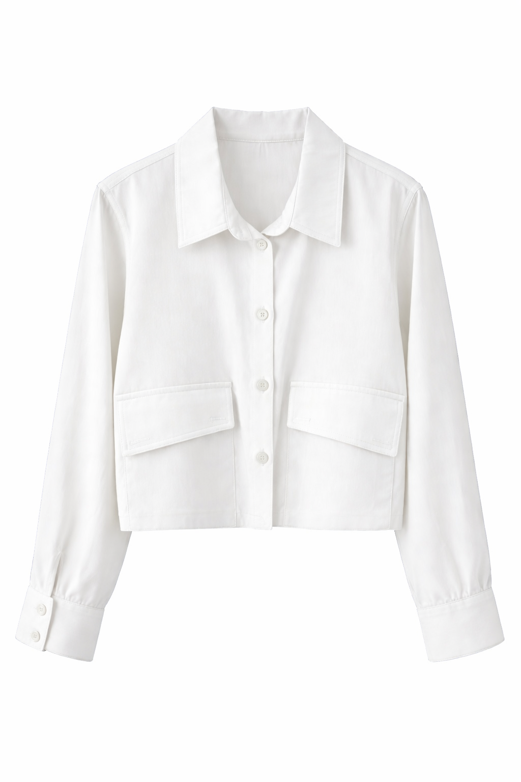 Luxe Cropped Blouse Jacket – Sky Blue 12✨