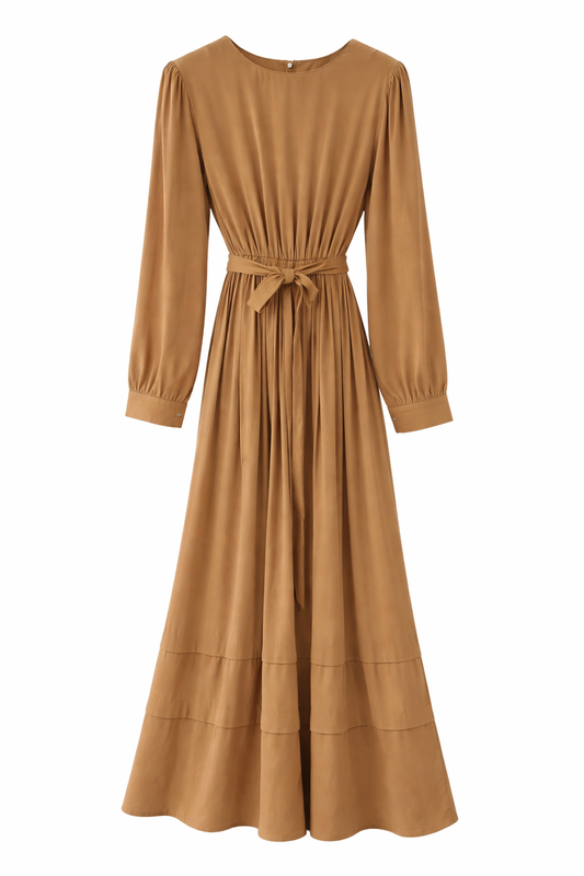 Camel Chic Maxi Jurk Nr 19 ✨