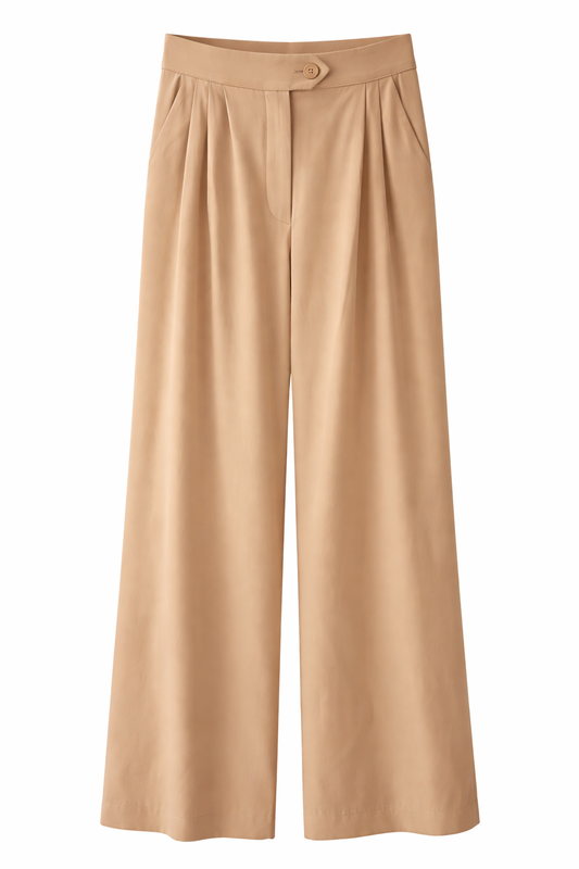 Beige Elegance Wide Leg Broek Nr 22✨