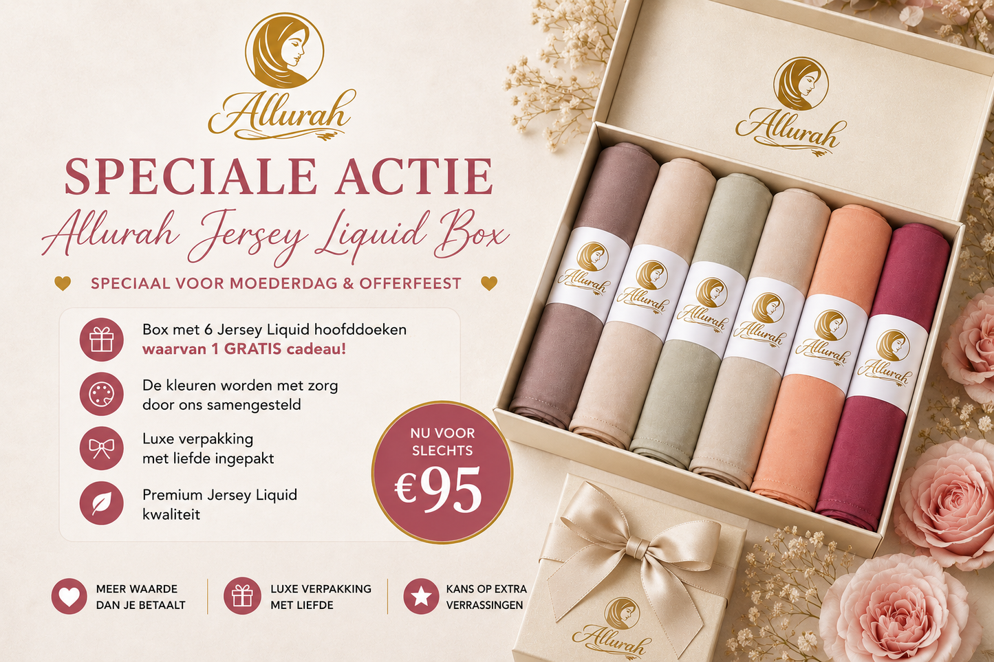 🎀 SPECIALE ACTIE 🎀
✨ Allurah Jersey Liquid Box ✨