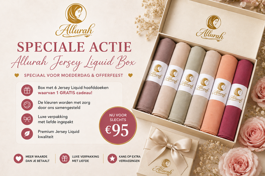 🎀 SPECIALE ACTIE 🎀
✨ Allurah Jersey Liquid Box ✨